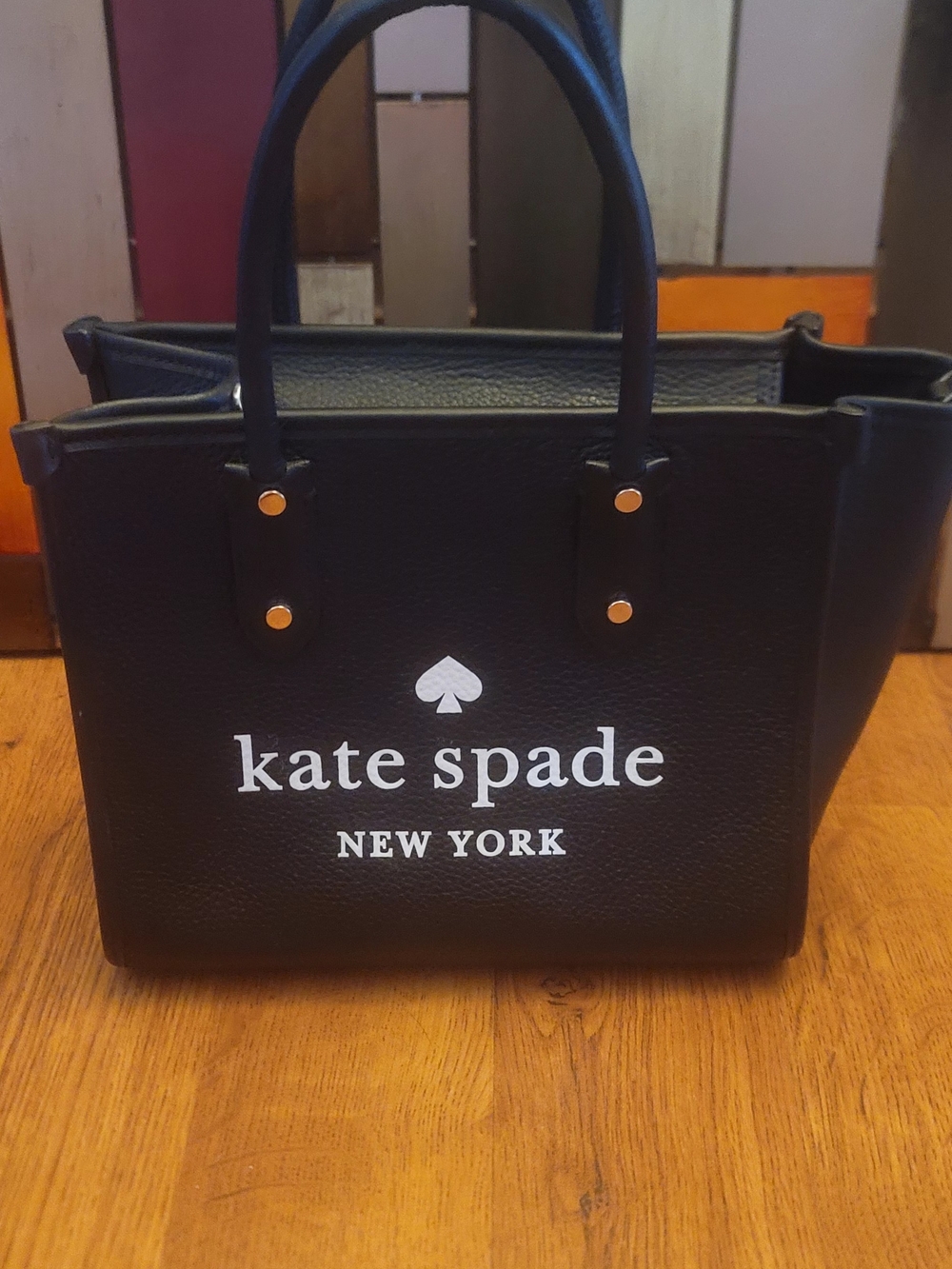 Kate Spade ELLA small Pebbled Black Crossbody Tote Bag